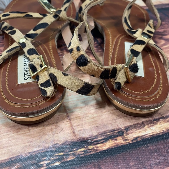 Steve Madden Henna Leopard Strappy Sandal - Picture 5 of 7
